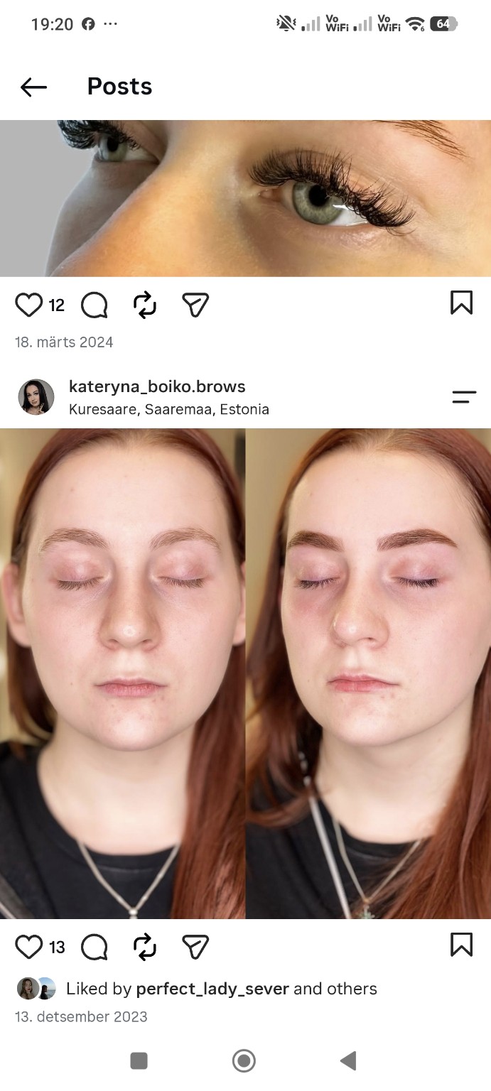 Brow shaping: before and after — Kateryna's work